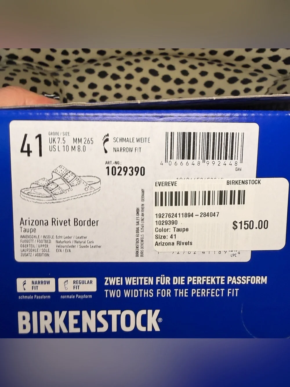 Birkenstock Arizona Rivets Suede Double-Buckle Sandals in Light Taupe with Studs